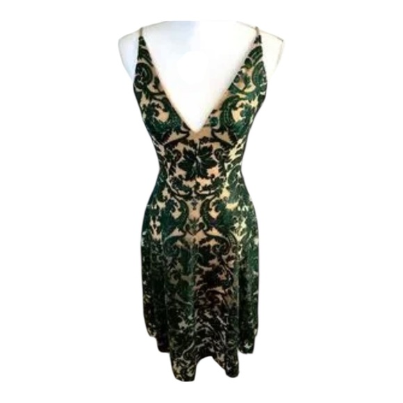 Dress the Population Green Sequin and Beige Maxi Dress - Picture 6 of 7